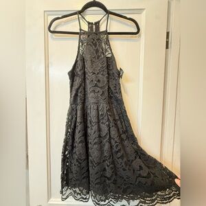 Hollister Halter Neck Lace Cocktail Dress
